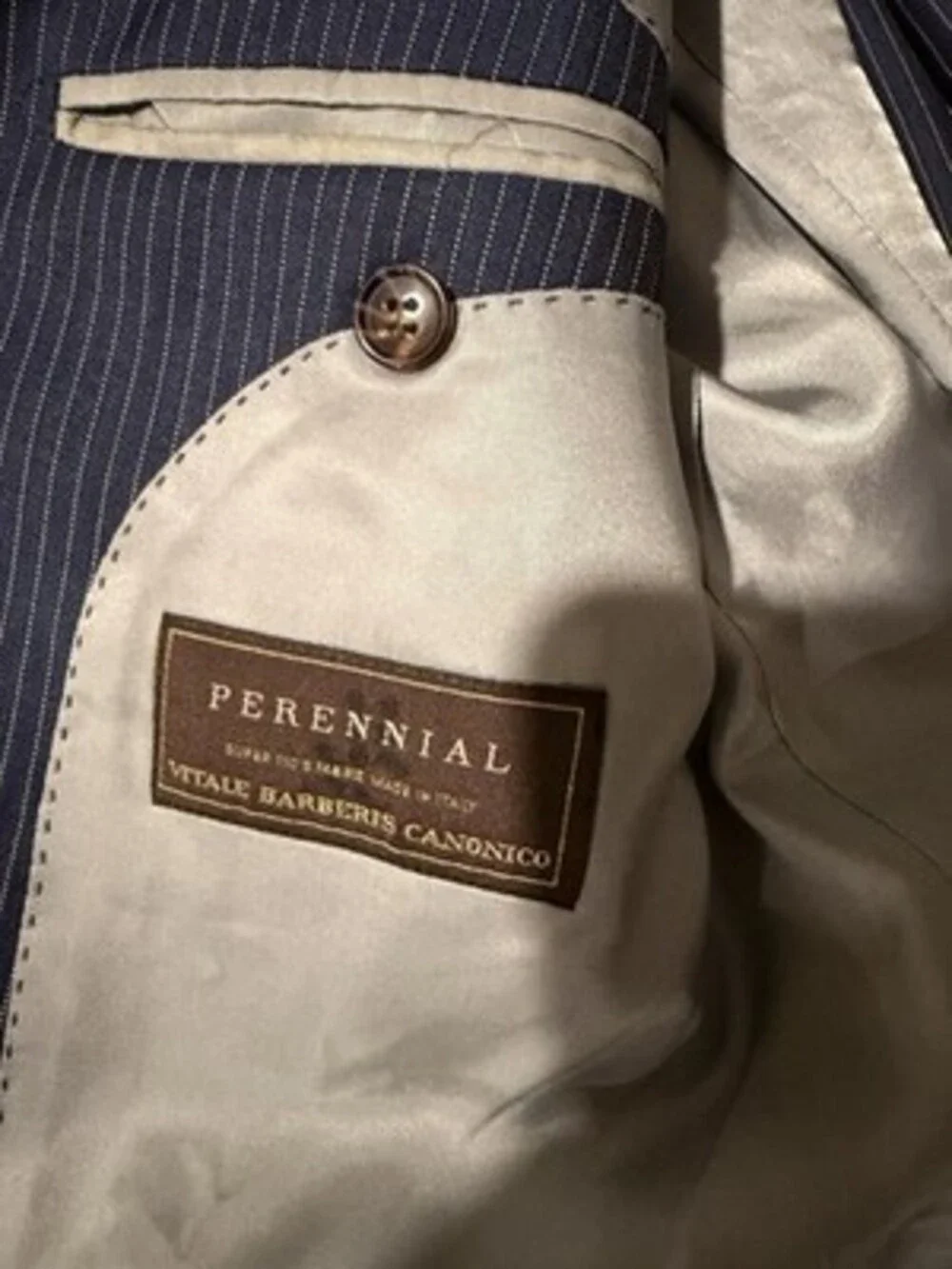SuitSupply Mens Blue Pinstripe VBC Suit